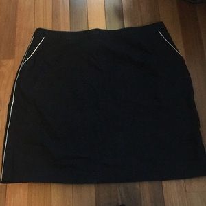 Inc stretchy skirt black with white stripes 22w